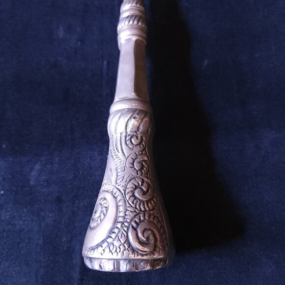 Vintage Rare Ornate Desk Magnifier Magnifying Glass Silverplate Made in India - Picture 3 of 9